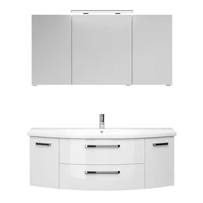 Produktbild von PELIPALSerie 4010 40101400109 Block bestehend aus:Keramik-Waschtisch, Unterschrank, Spiegelschrank mit Leuchte / 144cm