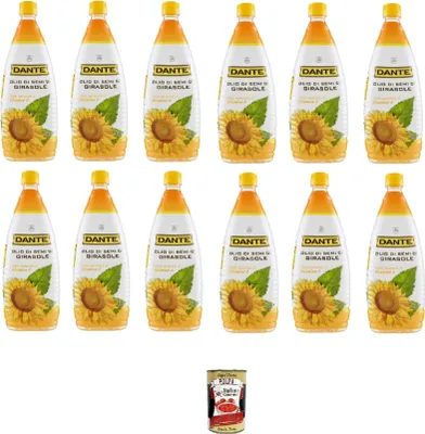 Produktbild von Dante olio di semi di girasole Sonnenblumenkernöl 12x1lt + Italian Gourmet polpa 400g