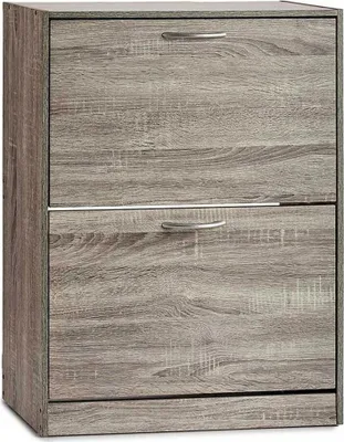 Obrázek produktu pro Botník z šedé dřevotřísky (24 x 80 x 60 cm)