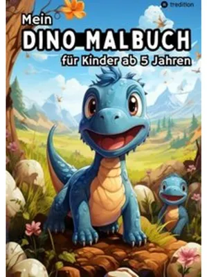 Obrázok produktu pre Moja omaľovánka s dinosaurami pre deti od 5 rokov – omaľovánky s dinosaurami pre chlapcov a dievčatá; kreatívna kniha ako darček pre malých umelcov