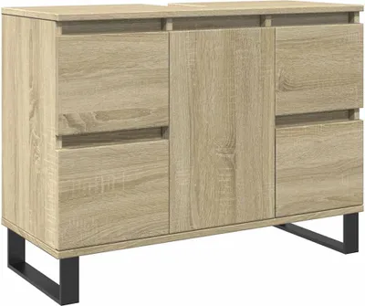 Obrázok produktu pre vidaXL Kúpeľňová skrinka Sonoma Oak 80x33x60 cm Materiál dreva