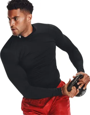 Immagine prodotto di Under Armour Uomo HeatGear® Armour Mock Long Sleeve - 1369606, Colore:Nero, Tessile:M