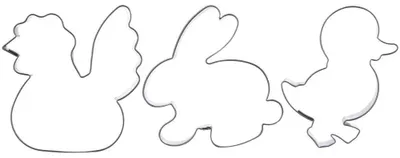 Image de Moules à biscuits en acier inoxydable - Lot de 3 - Formes pour biscuits de Noël - 6 cm - Argenté