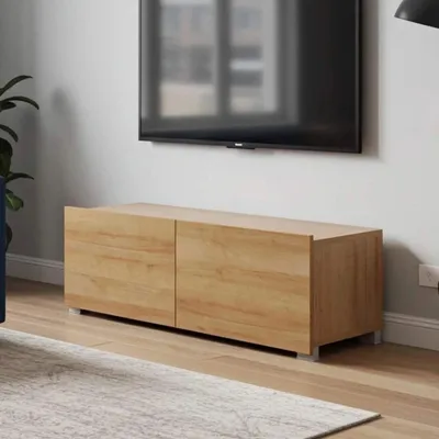 Obrázek produktu pro RTV skříňka Amanda 100 cm kompaktní TV skříňka do obývacího pokoje závěsná nebo stojící (zlatý dub)