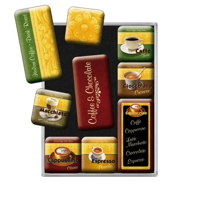 Immagine prodotto di Nostalgic-Art - Set di 9 magneti - Caffè e cioccolato