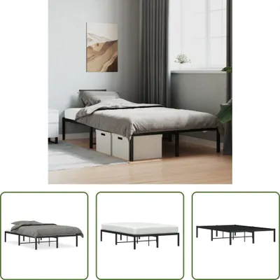 Produktbild von The Living Store Bettgestell Metall Schwarz 120x200 cm