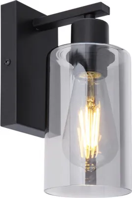 Produktbild von GLOBO 15465W HADERA Wandleuchte Metall schwarz matt, 1x E27