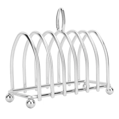 Image de Grille-pain en acier inoxydable, facile à nettoyer, style vintage, inoxydable, porte-pain, convient pour la cuisson, 3 pièces, 6.3 x 2.5 pouces