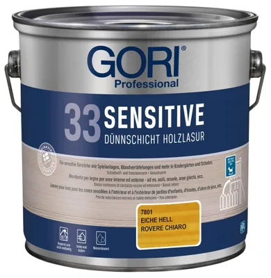 Produktbild von GORI Professional 33 SENSITIVE, Dünnschicht-Holzlasur, eiche hell, 2,5 l