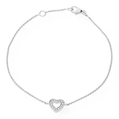 Produktbild von JuwelmaLux Armband 333 Weißgold Herz mit Zirkonia JL10-03-0209