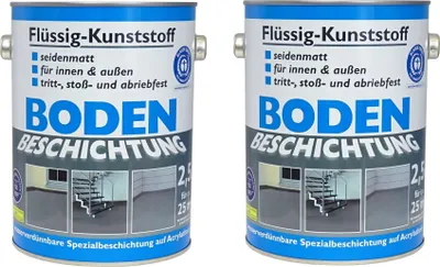 Produktbild von 2x Wilckens Flüssig-Kunststoff 2,5 L Bodenbeschichtung, silbergrau