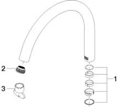 Produktbild von Dornbracht 90282231700-00 Auslauf Ersatzteile