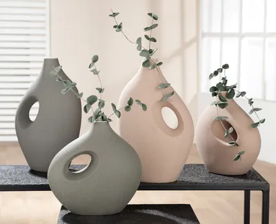 Obrázok produktu pre Gilde Vase, Radon, keramika, béžová, sivá, balenie 2 ks, triedené, výška: 28,50 cm, šírka: 18,00 cm, hĺbka: 11,00 cm, kód: 32574