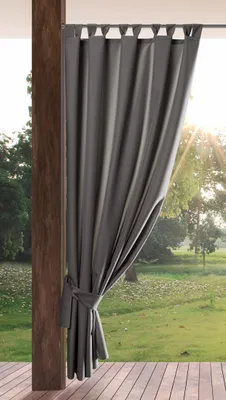 Obrázek produktu pro Závěs do zahrady s poutky, rozměry 155 x 220 cm, barva tmavě šedá