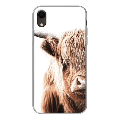 Produktbild von MuchoWow® Handyhülle Schutzhülle Hülle für iPhone XR Schottischer Highlander - Kuh - Tiere Silikon Softcase Handy Hülle - Schutzdeckel