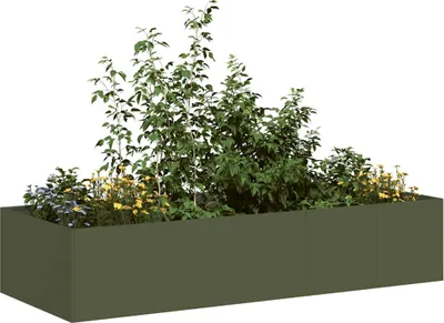 Produktbild von Möbel Pflanzgefäß Olivgrün 200x80x40 cm Stahl - Beete 860755