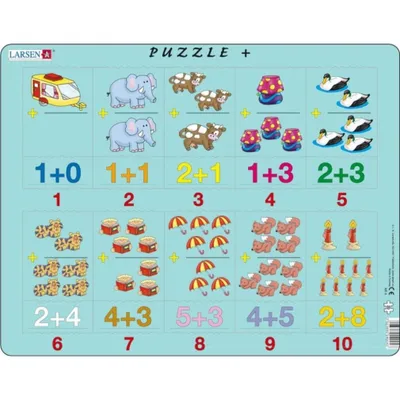 Obrázok produktu pre LARSEN Puzzle Sčítanie s obrázkami 20 dielikov