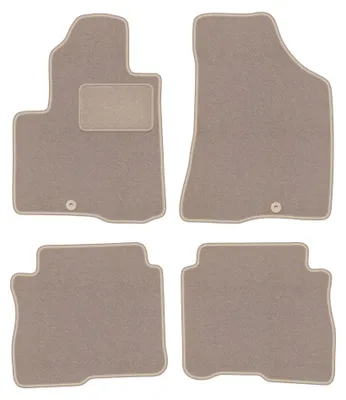 Immagine prodotto di Tappetini in moquette per Hyundai SantaFe II 2006-2012 (SUV) – set 4 pezzi, beige, su misura – Wielganizator LUX