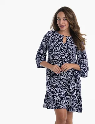 Produktbild von Anita Comfort Flower Dots Tunika 8134 Marine-Weiß - größe L - Blau