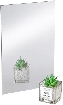 Image de Miroirs muraux flexibles 20 x 30 cm, autocollants, miroirs de salle de bains, réutilisables
