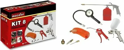 Immagine prodotto di Kit accessori per compressori d'aria MECAFER 8 pezzi