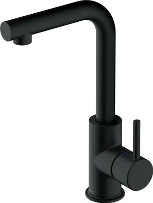 Produktbild von Lenz HOKU Waschtischarmatur Schwarz-Matt – Anti-Fingerabdruck, Push-to-Open Ventil, Keramikkartusche 46011851