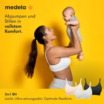 Produktbild von Medela 3-in-1 Still- und Abpump-BH – Leicht, für ultimativen beim Abpumpen und S