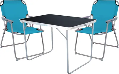 Produktbild von 3-tlg Camping Set Gartenmöbel Campingtisch + 2 Campingstuhl Klappstuhl