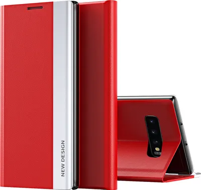 Immagine prodotto di Custodia Galaxy S10, Custodia magnetica in Finto cuoio con funzione stand per Samsung Galaxy S10 rosso