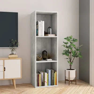 Produktbild von The Living Store Bücherregal/TV-Schrank Betongrau 36x30x114 cm Holzwerkstoff