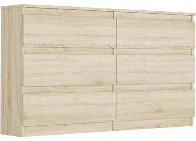 Obrázek produktu pro Komoda 140 cm 6 zásuvek skříňka FRAMIRE R-140 sonoma