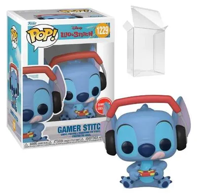 Produktbild von Funko Pop! Disney: Lilo & Stitch - Gamer Stitch #1229 Gamestop Exclusive