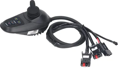Obrázek produktu pro Elektrické kolečkové židle Joystick Controller 4 Porty Jemná změna rychlosti Ovladač invalidního vozíku s brzdovým adaptérem DC24V