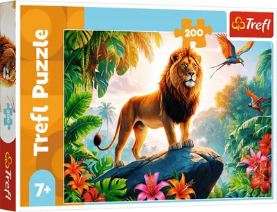 Zdjęcie produktu dla Trefl Puzzle 200 el. Król dżungli, 200 szt., Animals, 7 lat(a)
