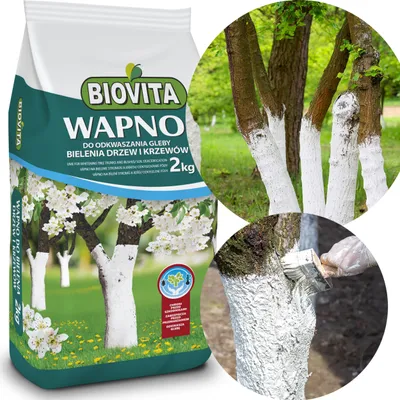 Zdjęcie produktu dla Bio12 Wapno Do Bielenia Drzew Drzewek I Odkwaszania Gleby Ziemi 2Kg Biovita