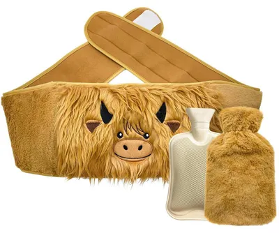 Produktbild von Wärmflaschengürtel mit Bezug Braun Lang, flauschig