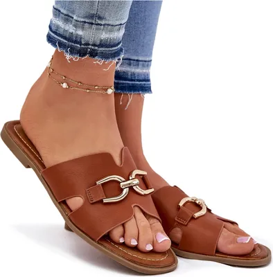 Zdjęcie produktu dla Klapki Damskie Płaskie Z Ozdobnym Detalem Camel Amiresna 40