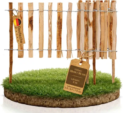 Produktbild von BOOGARDI Beeteinfassung Holz · Staketenzaun 50cm hoch x 300cm lang (Lattenabstand 3-4cm) · Mini-Zaun in 6 Größen Garten Beetumrandung Steckzaun
