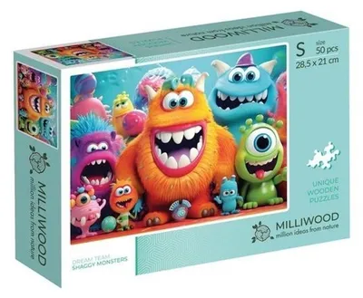 Produktbild von Puzzle Milliwood 50 elementów. Kudłate Potworki