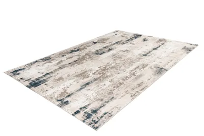 Produktbild von Teppich Phoenix 124, 80 cm breit, 9 mm hoch, Pastellfarben, Mäander-Bordüre, Karomuster, antiker Rahmen