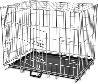 Produktbild von Faltbare Hundebox, Hundekäfig, Transportbox Hund, Hundetransportbox, Hunde Gitterboxen, Hundefaltbox, Hundekiste, Hunde Käfig, Metall M