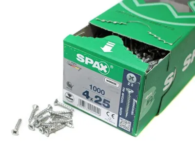 Obrázok produktu pre SPAX 1081010400255, Skrutka, Kov, Drevo, Plochý, Čiastočný závit, Šedá