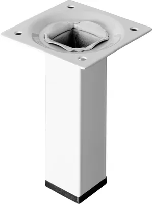 Produktbild von Hettich Tischbein 10 x 2,5 x 2,5 cm Stahl weiß - 1 Stück