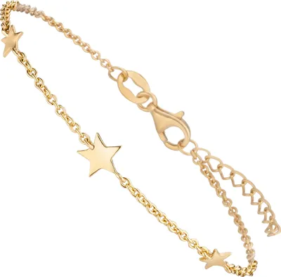 Produktbild von Armband Sterne 925 Sterling Silber gold vergoldet 19 cm