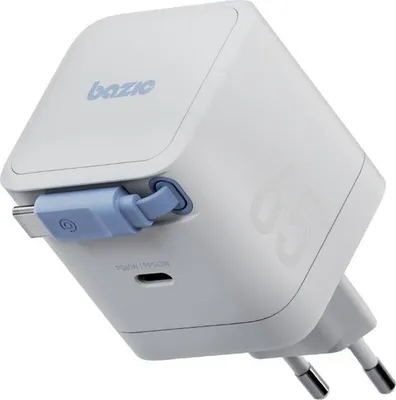 Obrázek produktu pro ENERGEA BAZIC GoPort Retrek nabíječka USB-C GaN 65 W s vestavěným 70 cm zatahovacím kabelem