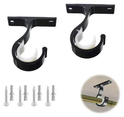 Vorhangstangenhalter 2er-Pack, Aluminium, Ø 28 mm, bis 30 kg belastbar