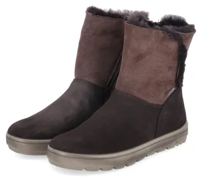 Image de Bottes d'hiver pour filles Ricosta modèle NANUK, couleur marron, en cuir, taille 32