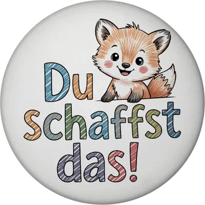 Produktbild von Fuchs mit Spruch Du schaffst das! Magnet