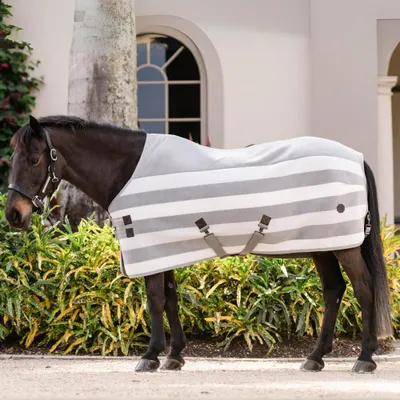 Produktbild von Horseware Abschwitzdecke in Größe 100 - Newmarket Pony Fleece Cooler - Witney Charcoal