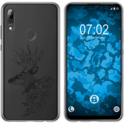 Produktbild von PhoneNatic Case kompatibel mit Huawei P Smart Z Silikon-Hülle Floral Hirsch M7-1